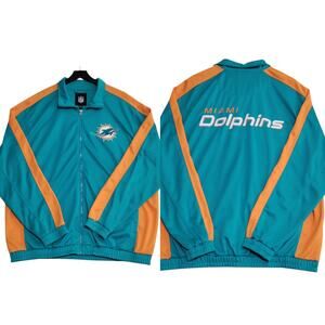 GIII Miami Dolphins NFL Jacket Men's Size‎ XL Full Zip Embroidered Logo